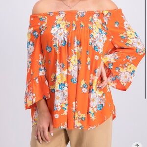 Beachlunchlounge Womens Floral Print Top Medium
